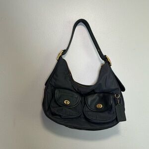 Coach leather and nylon hobo bag